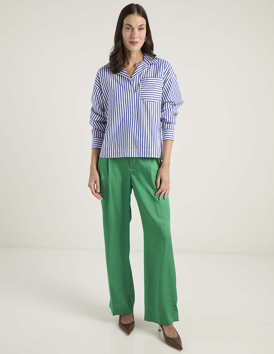Blusa camisera manga larga para mujer 3