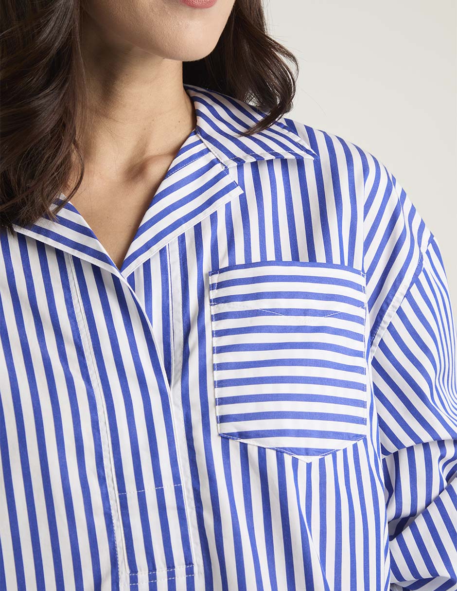 Blusa camisera manga larga para mujer 4