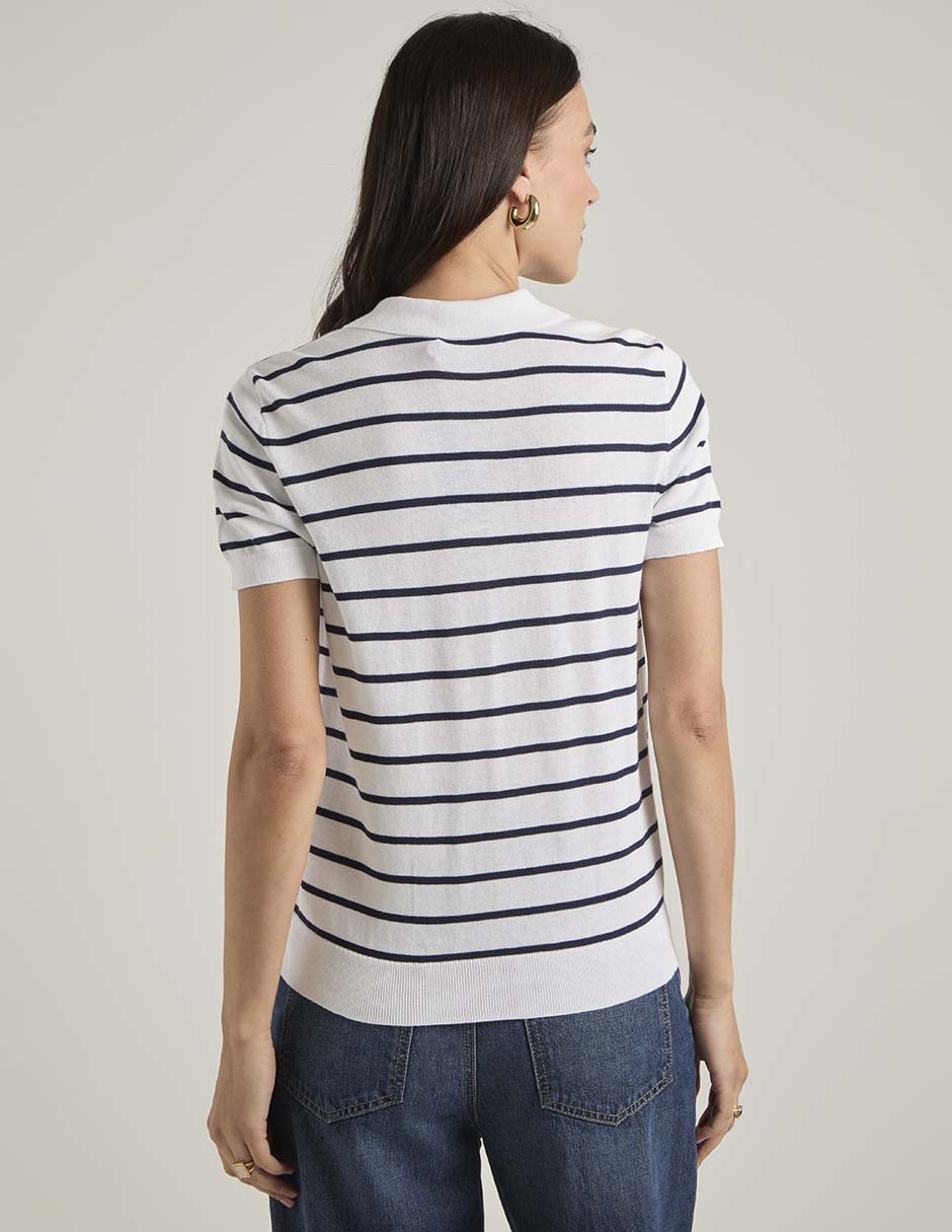 Playera manga corta cuello polo para mujer 6