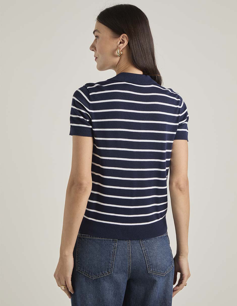 Playera manga corta Lauren Ralph Lauren cuello polo para mujer
