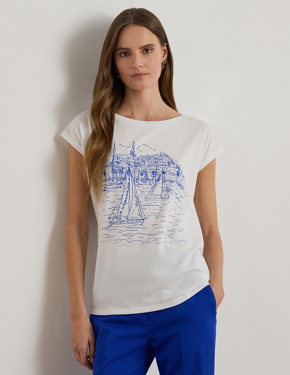 Blusa manga corta para mujer