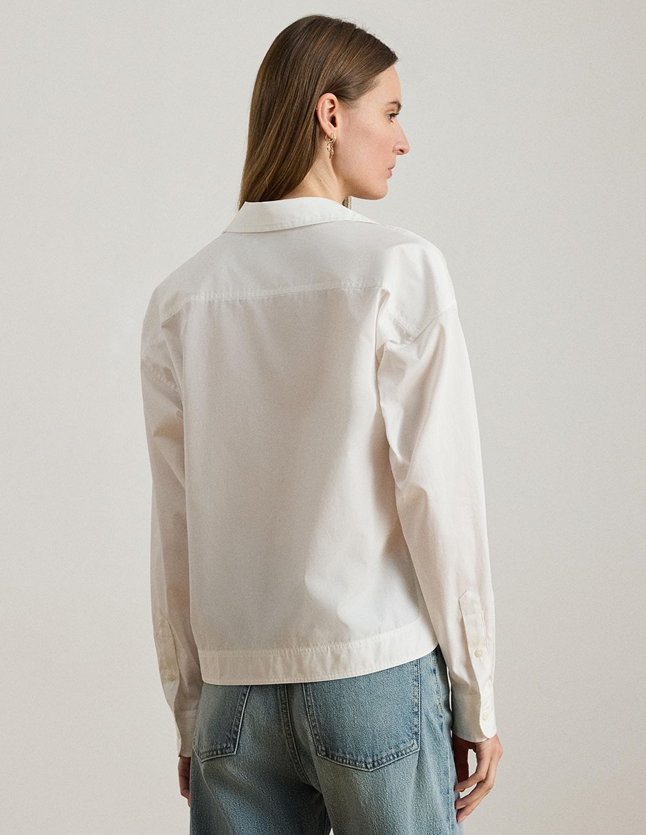 Blusa camisera manga larga para mujer 2