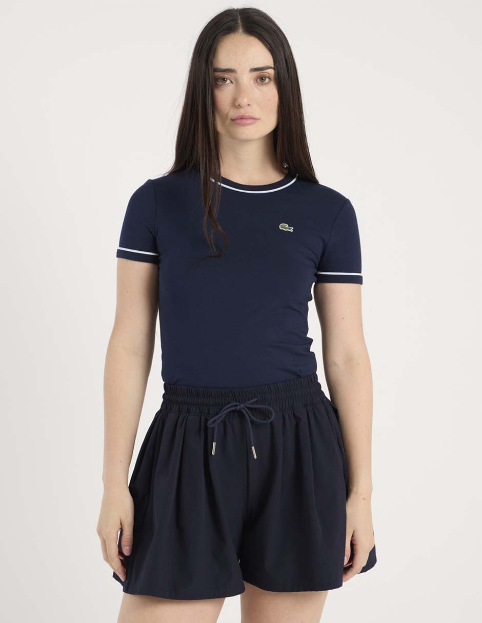 Playera manga corta cuello redondo para mujer