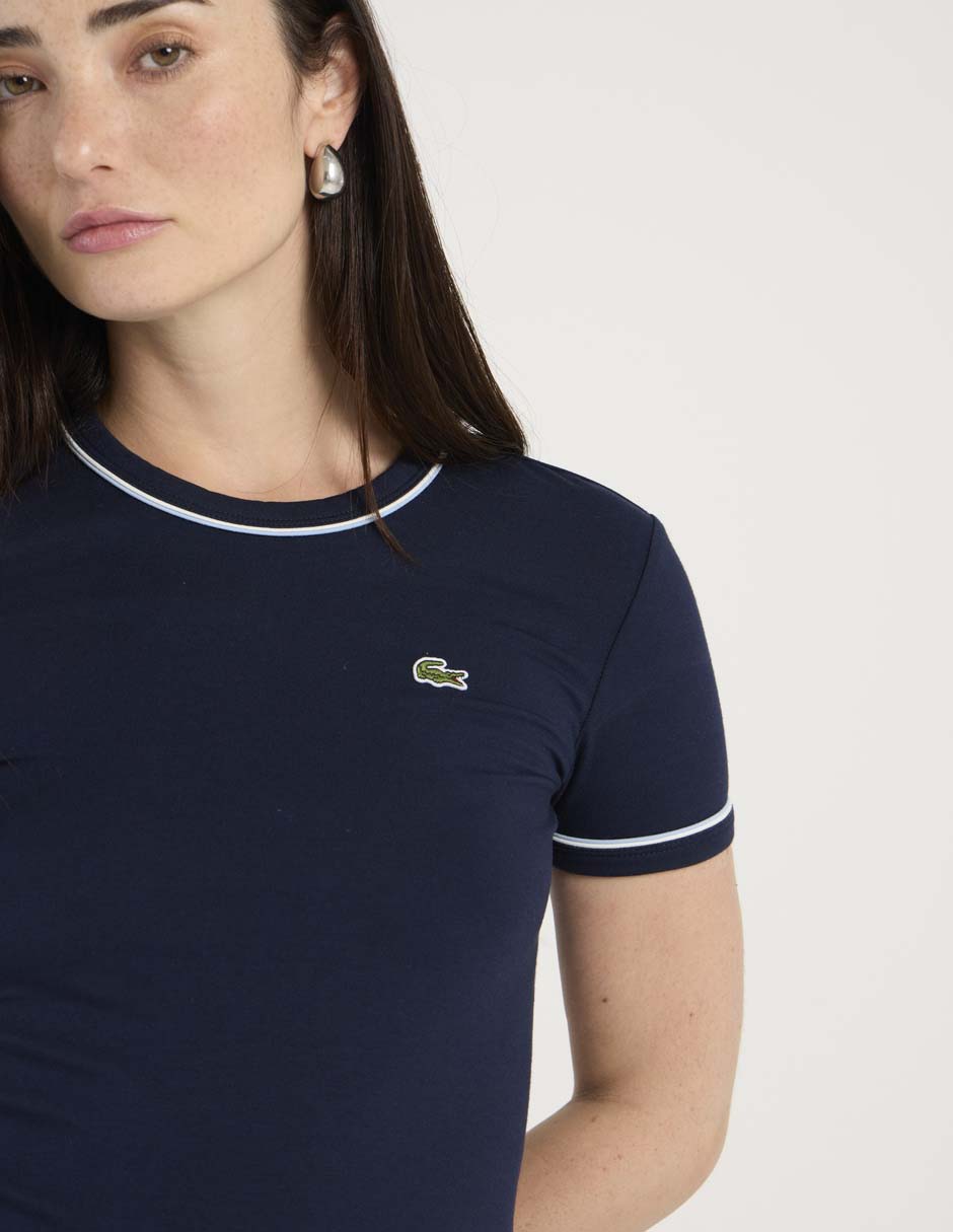 Playera manga corta cuello redondo para mujer 4