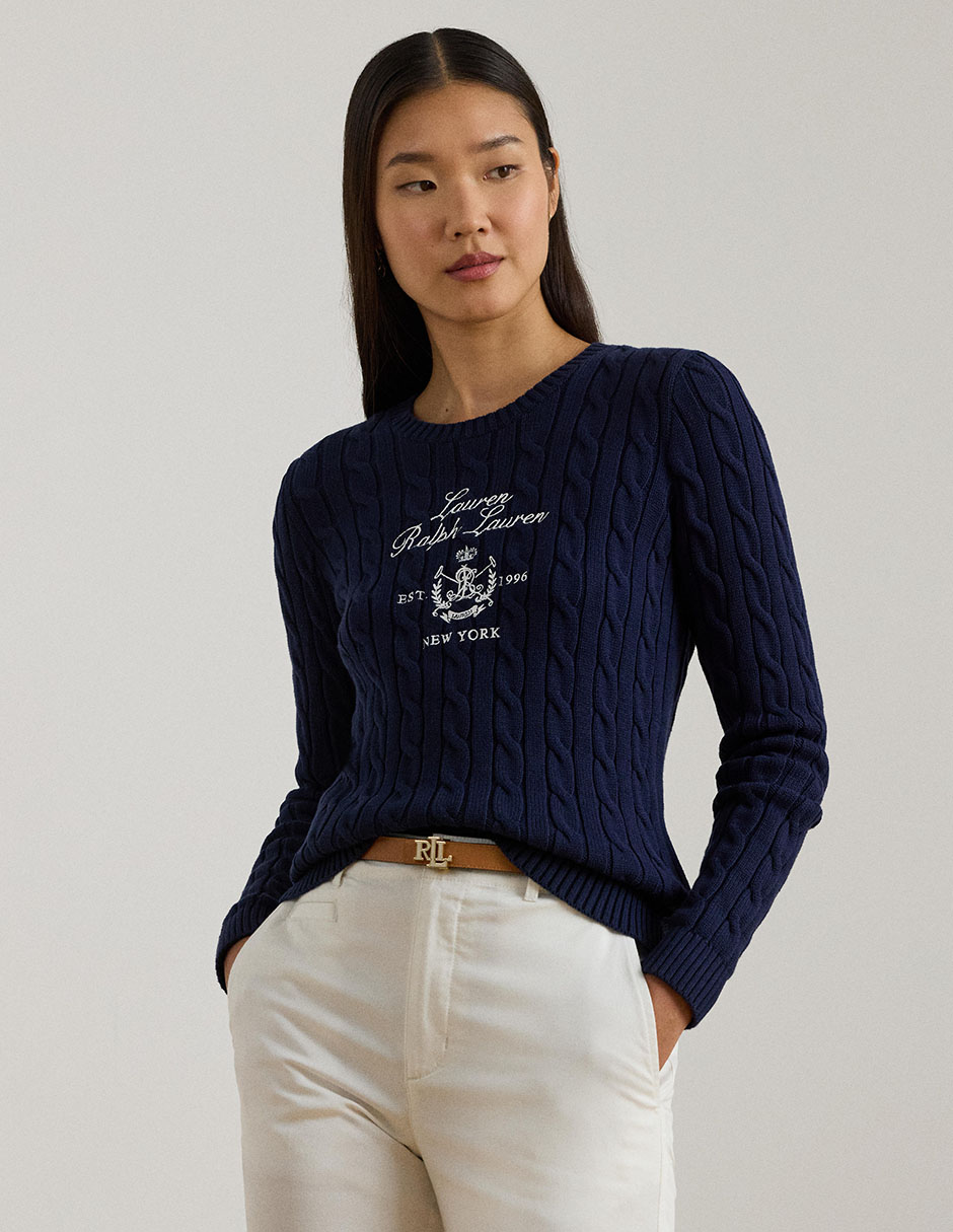 Suéter cuello redondo para mujer
