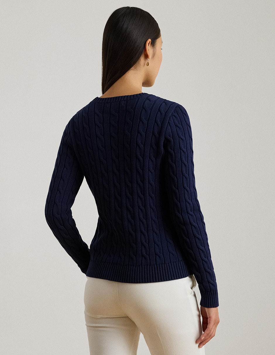 Suéter Lauren Petite cuello redondo para mujer