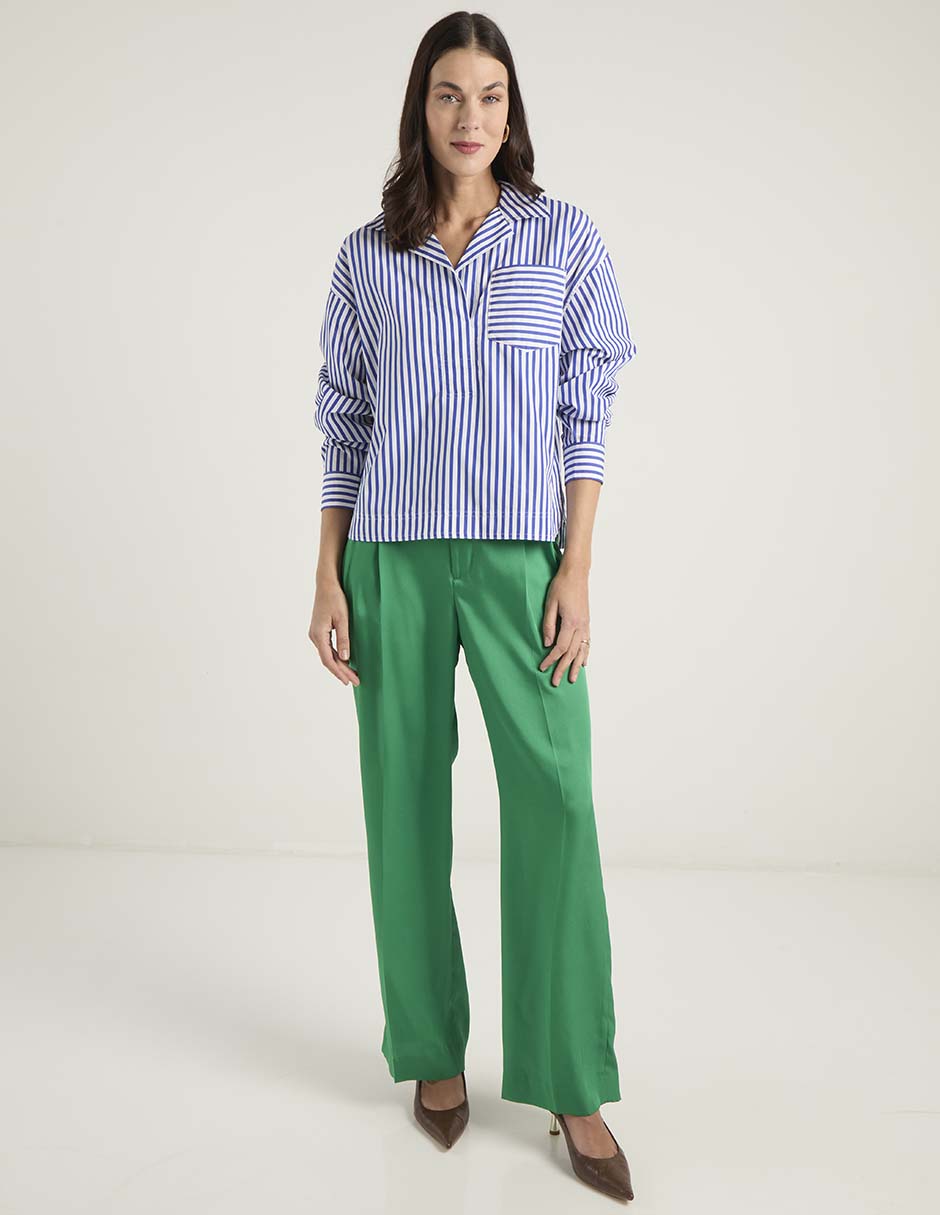 Blusa camisera manga larga para mujer 3