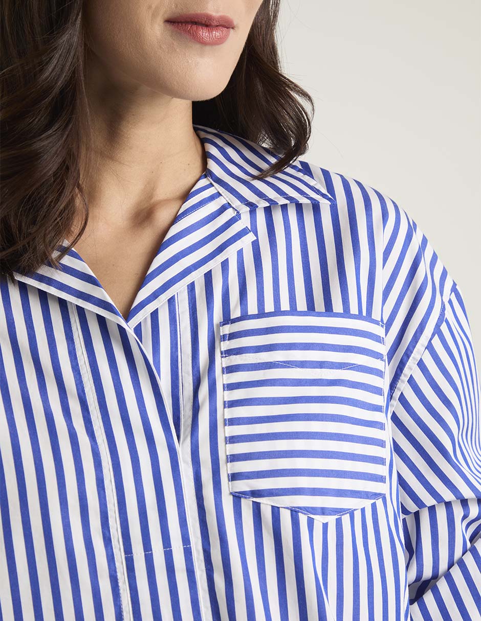 Blusa camisera manga larga para mujer 4