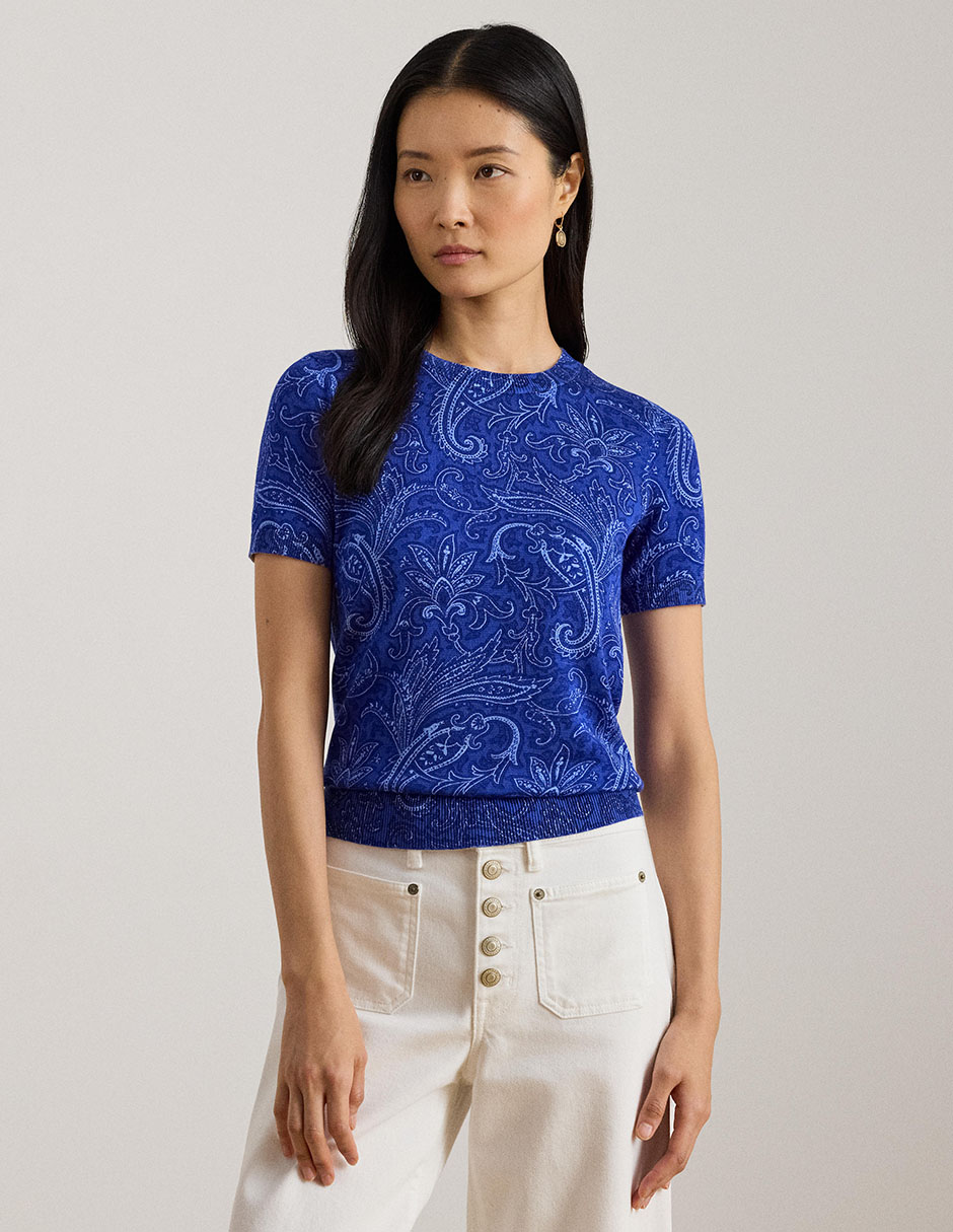 Blusa manga corta para mujer