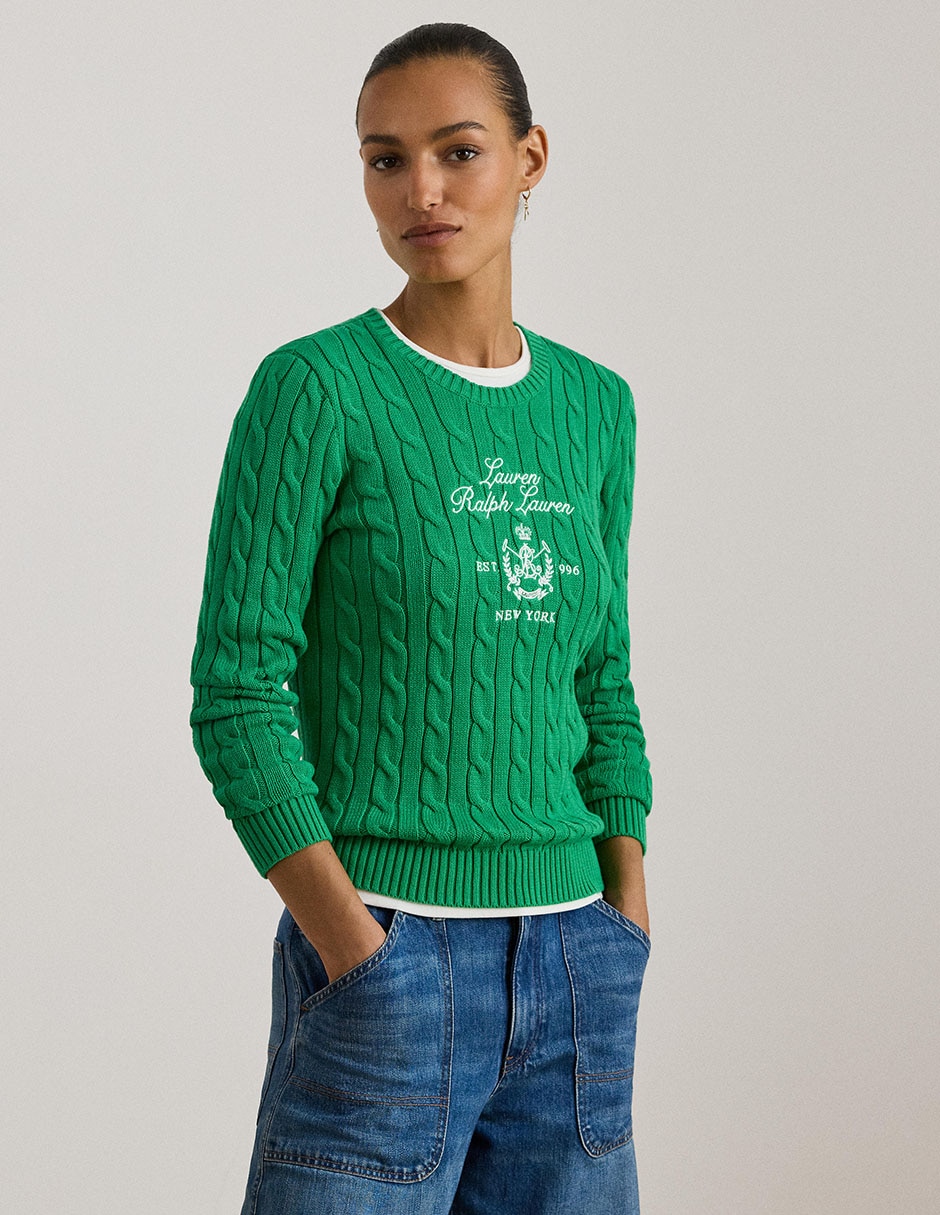 Suéter cuello redondo para mujer