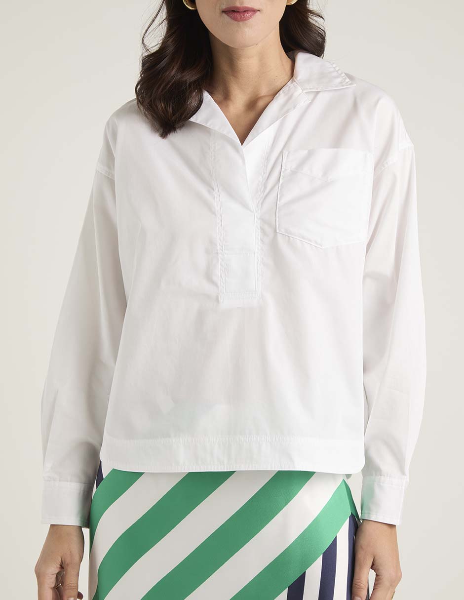 Blusa camisera manga larga para mujer 7