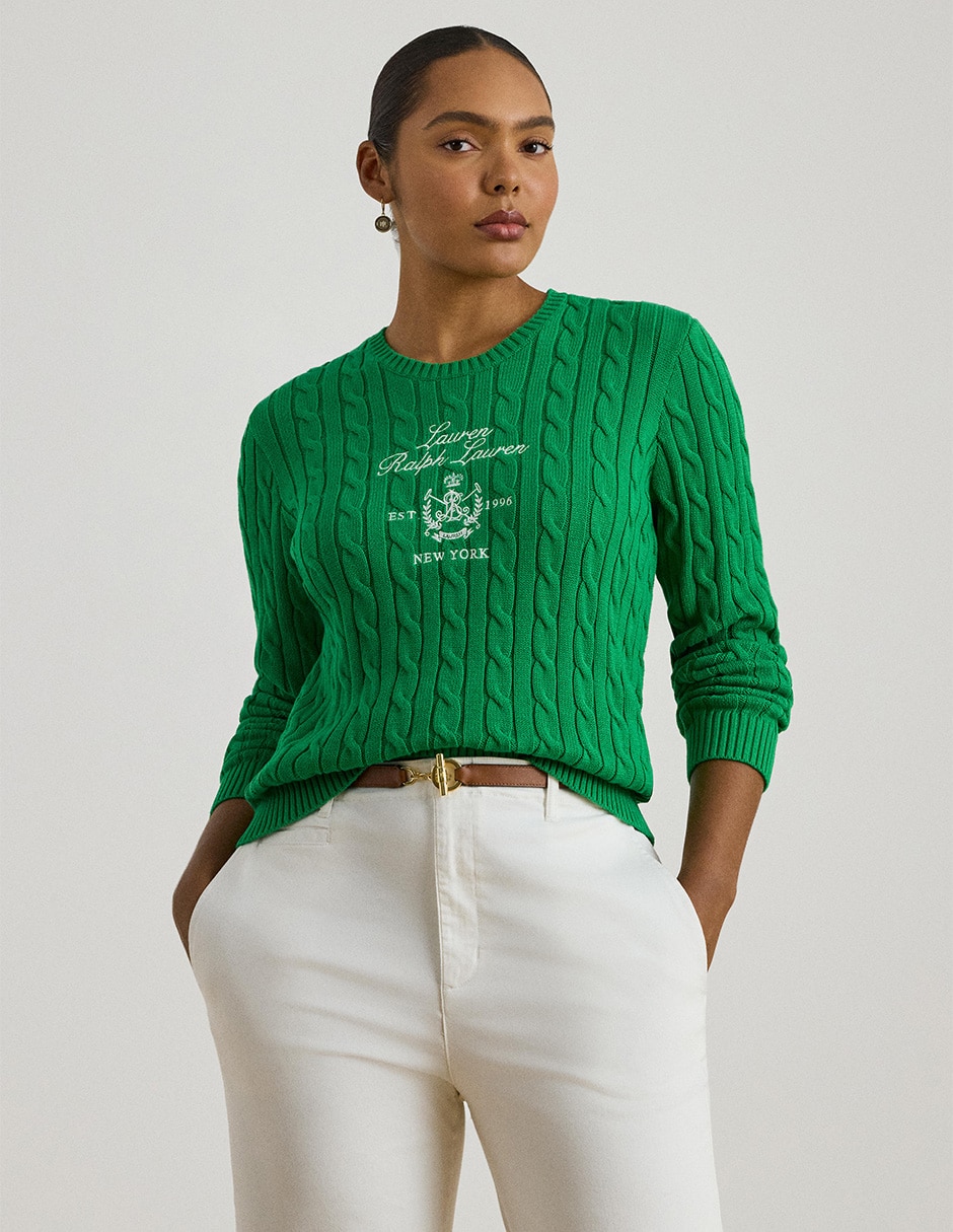 Suéter cuello redondo para mujer