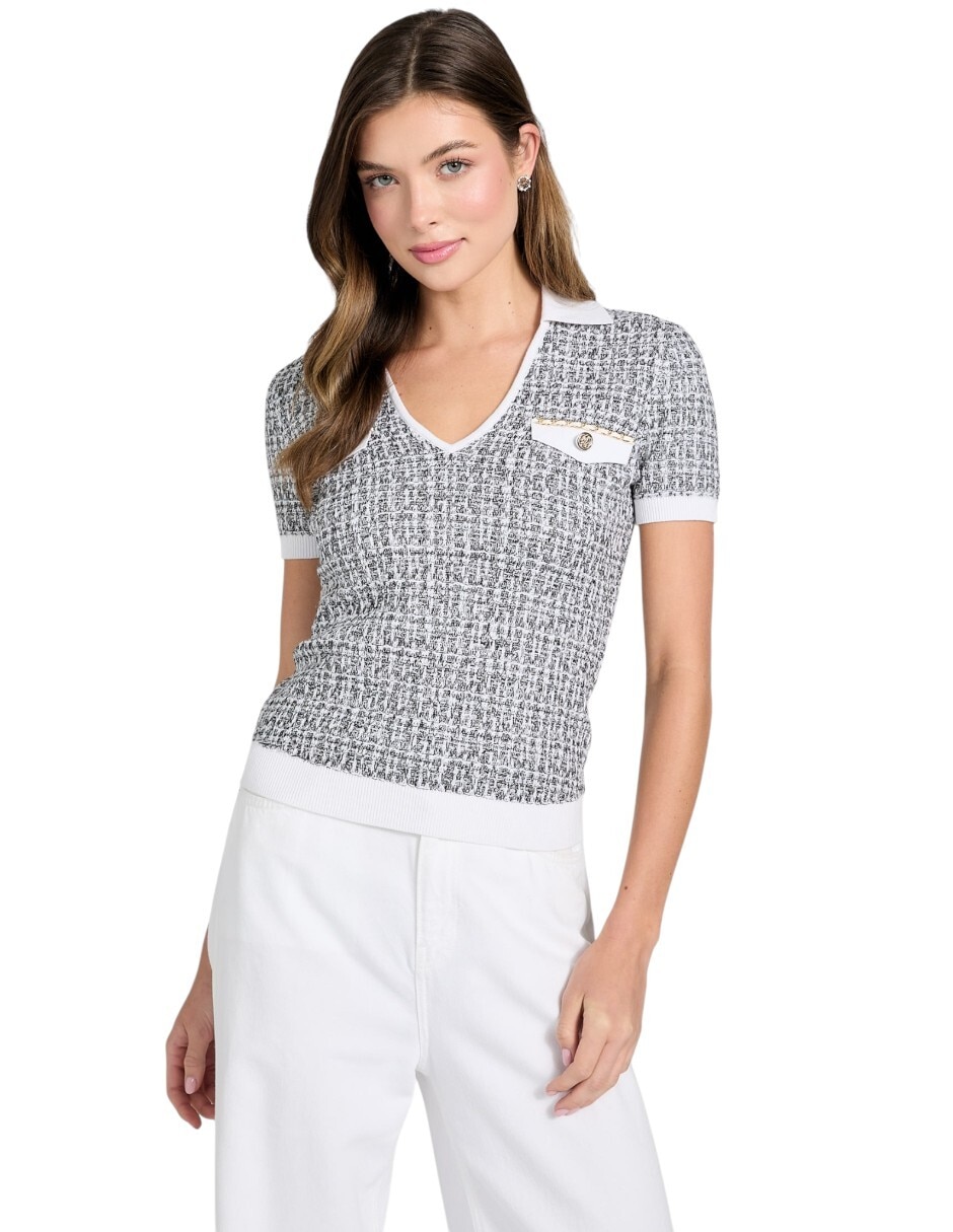 Blusa manga corta para mujer