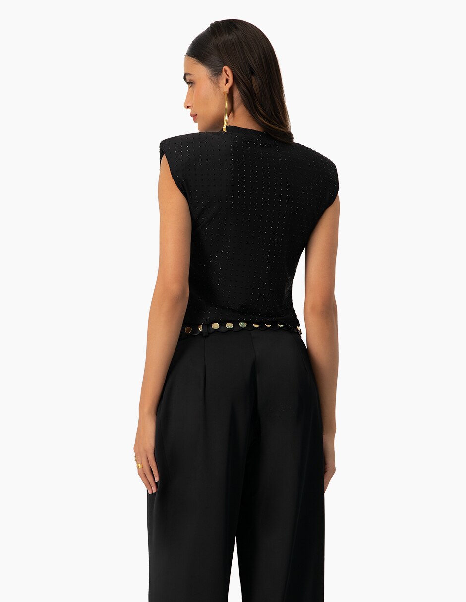 Blusa sin manga para mujer 9