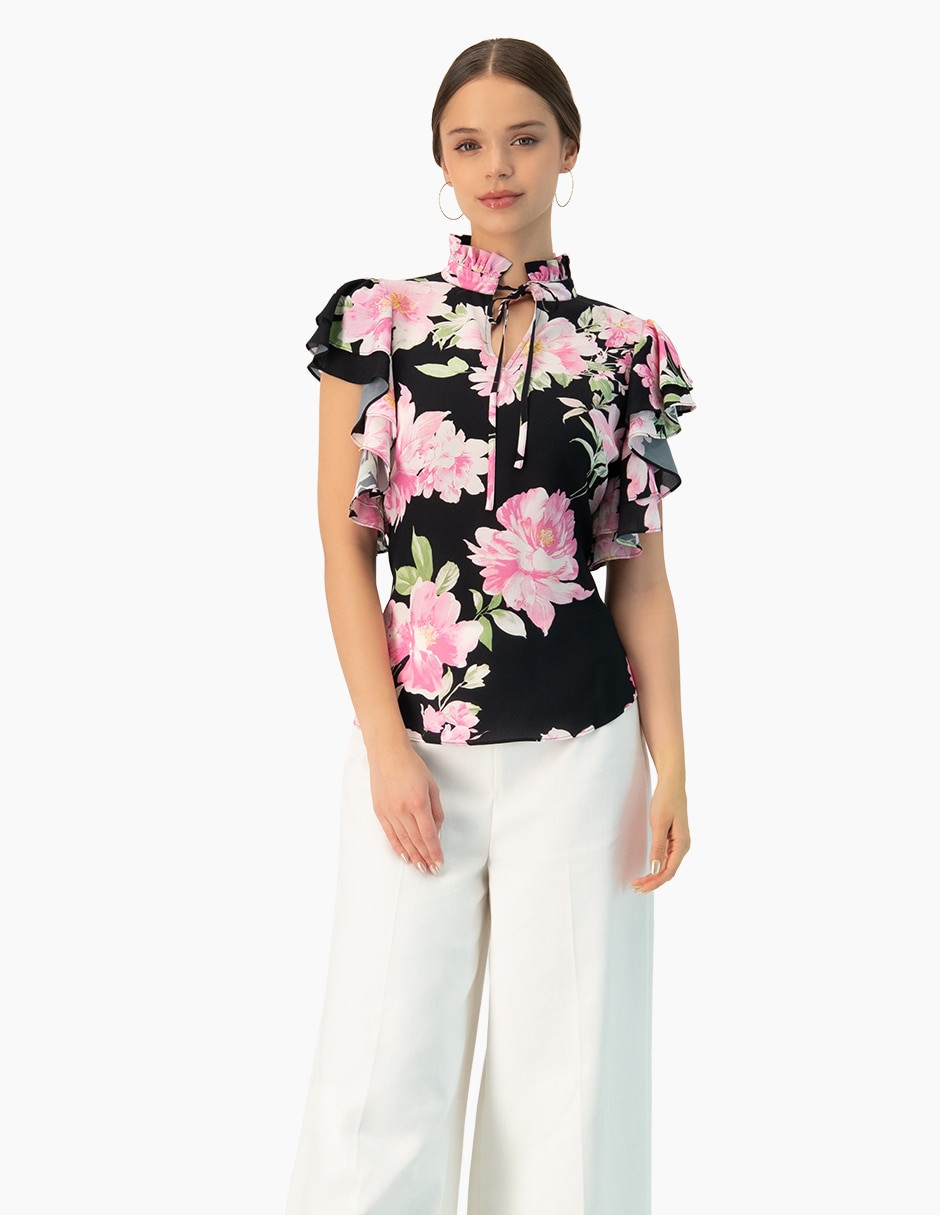 Blusa manga corta para mujer