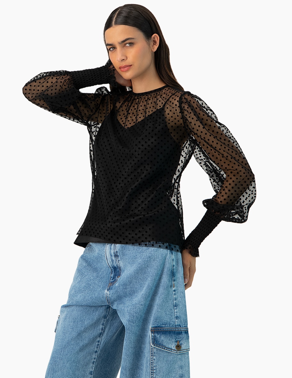Blusa manga larga para mujer 3