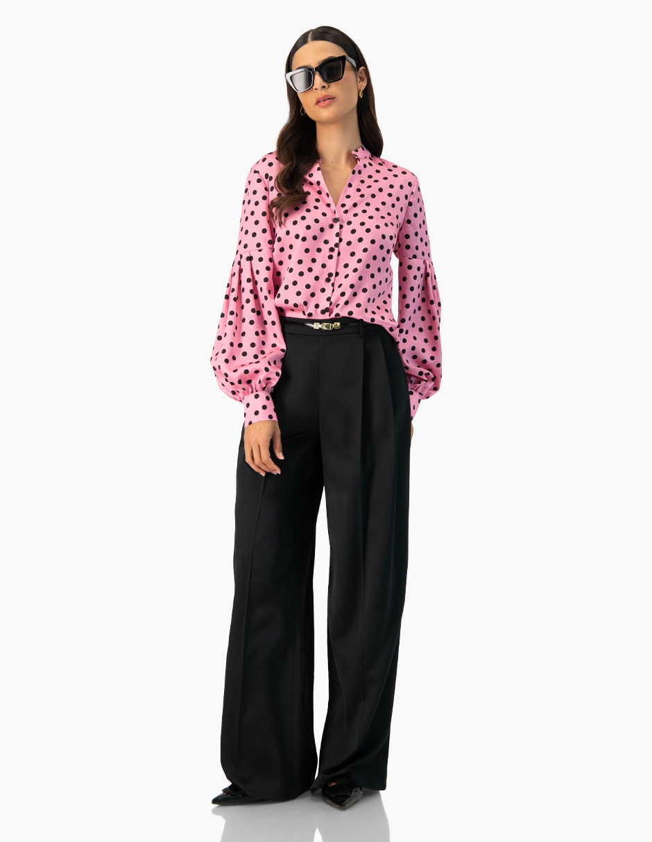 Pantalón coulotte amplio para mujer 4