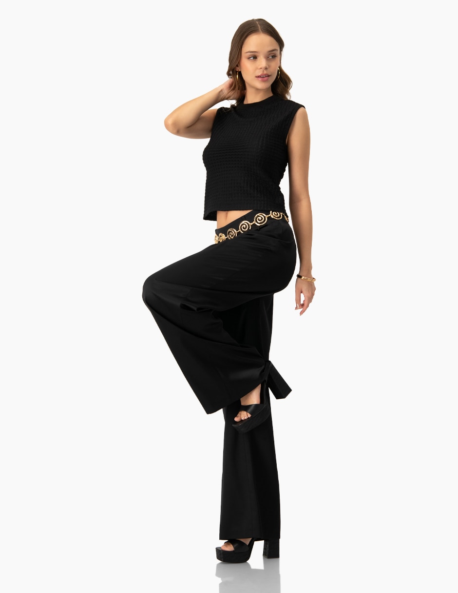 Pantalón coulotte amplio para mujer 5