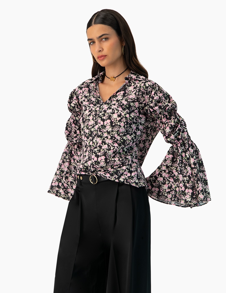 Blusa manga larga para mujer