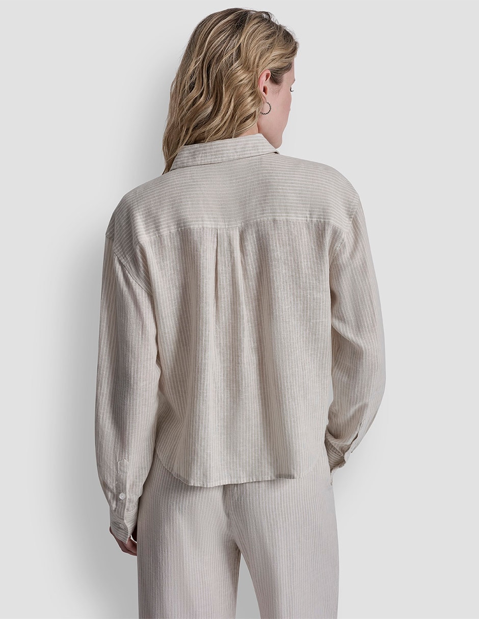 Blusa camisera manga larga para mujer 2