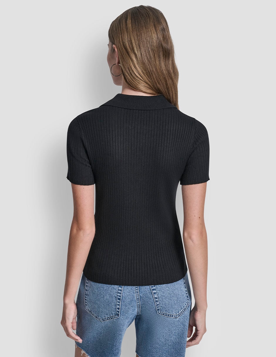 Top cuello camisero escote V 2