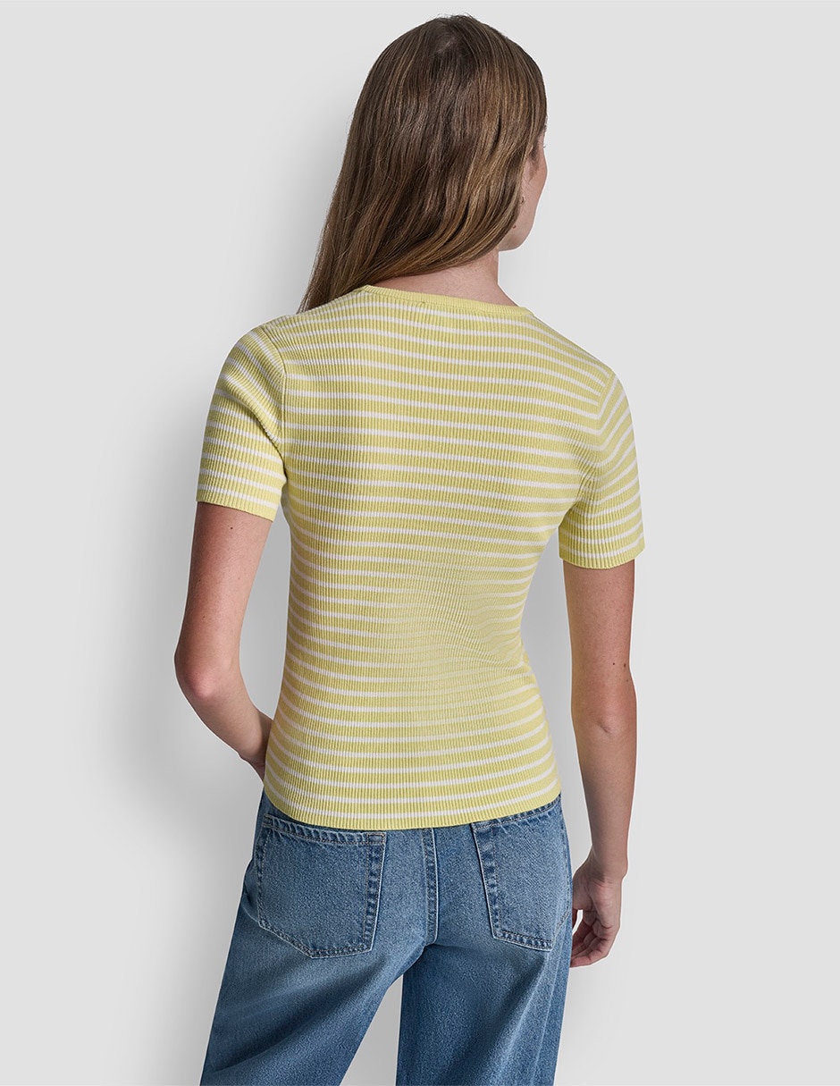 Playera manga corta cuello redondo para mujer 2