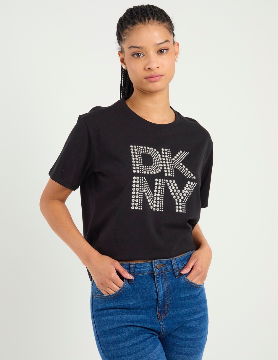 Playera manga corta cuello redondo para mujer
