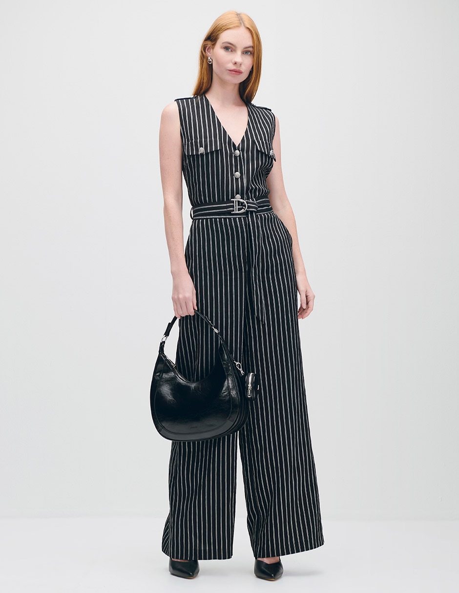 Jumpsuit estampado a rayas para mujer