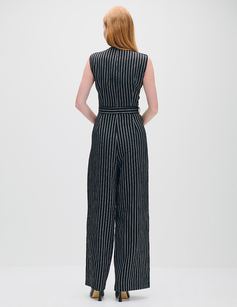 Jumpsuit estampado a rayas para mujer 3
