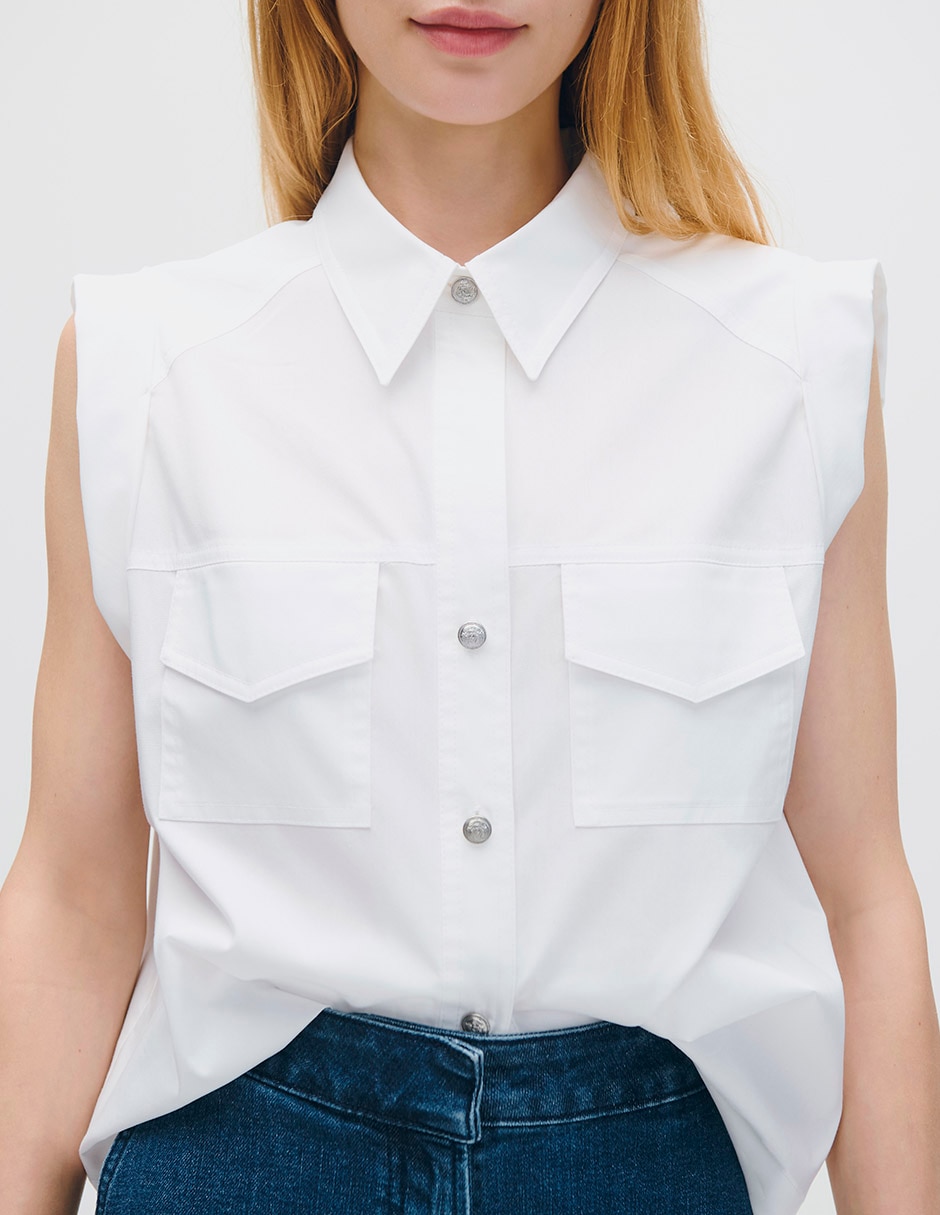 Blusa Azur sin manga para mujer 4