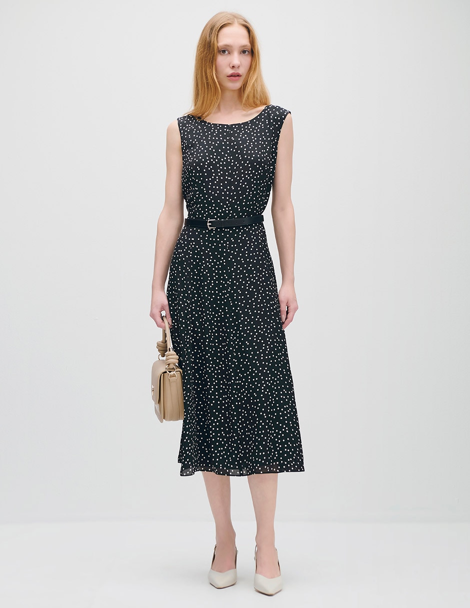 Vestido midi casual Azur para mujer Vestido midi casual Azur para mujer