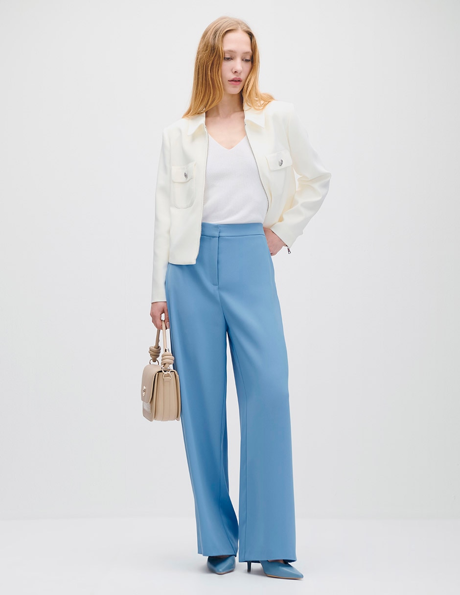 Pantalón relaxed palazzo para mujer 2