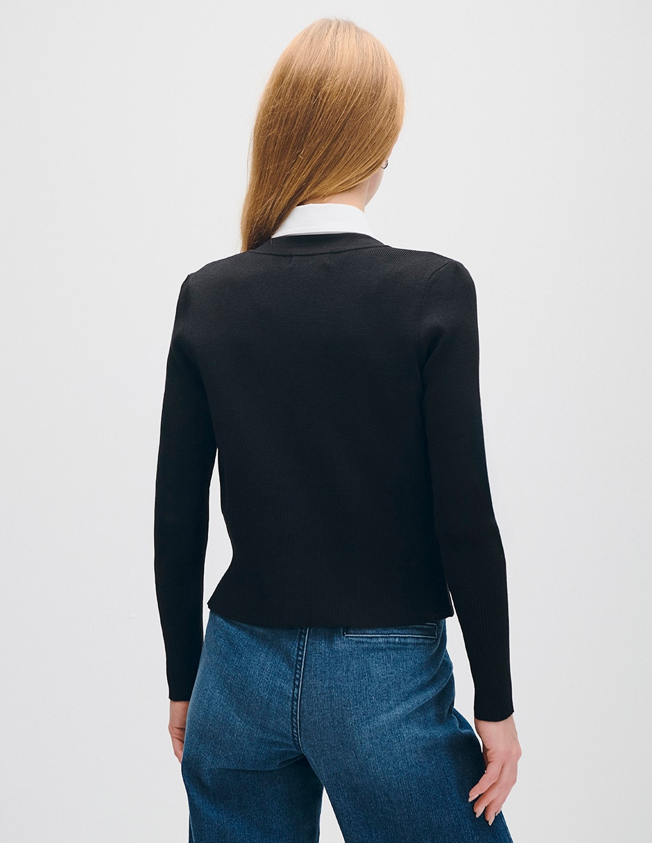 Suéter cuello V para mujer 3