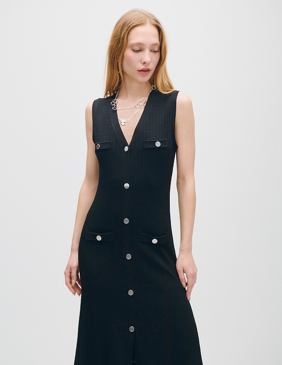 Vestido midi casual Azur para mujer 2