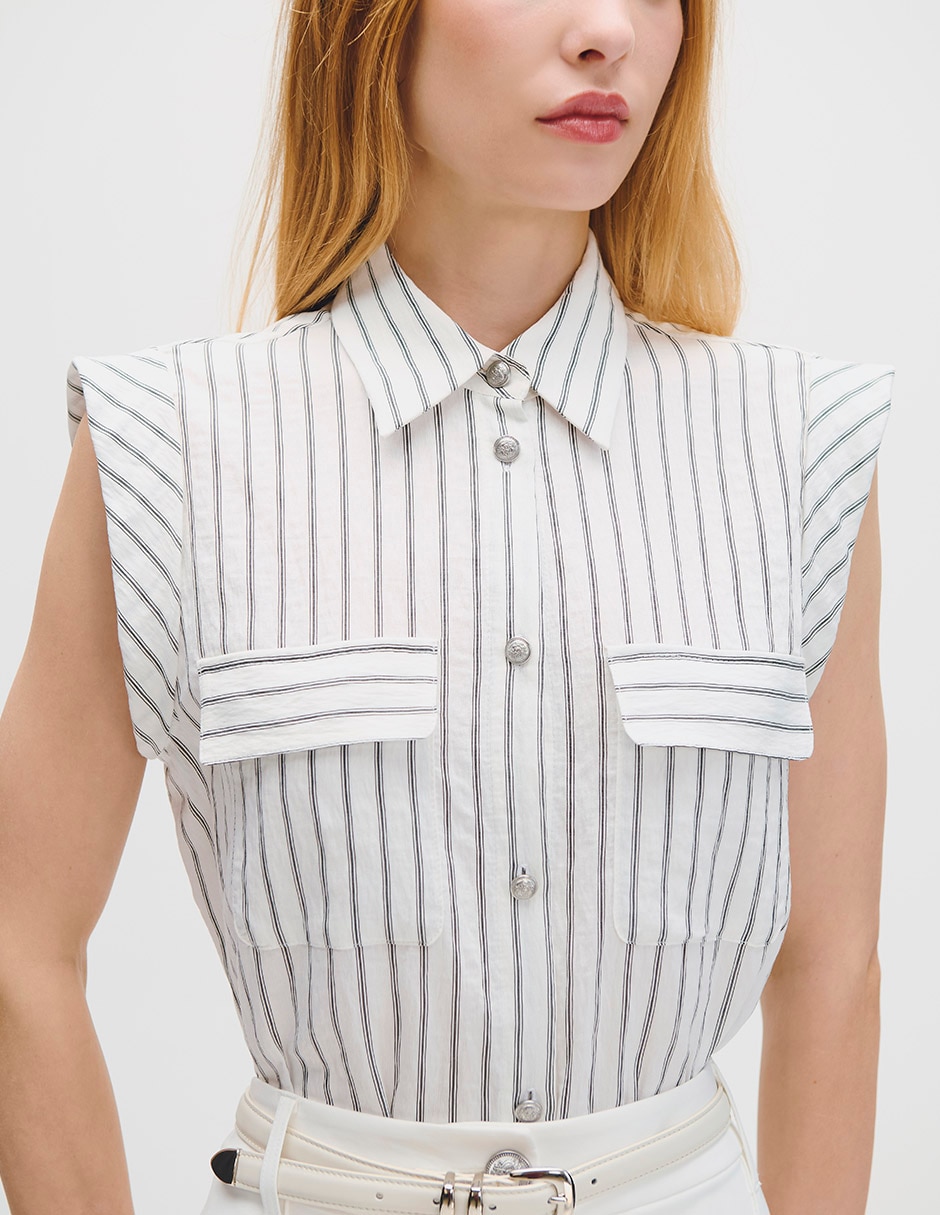 Blusa Azur sin manga para mujer 4
