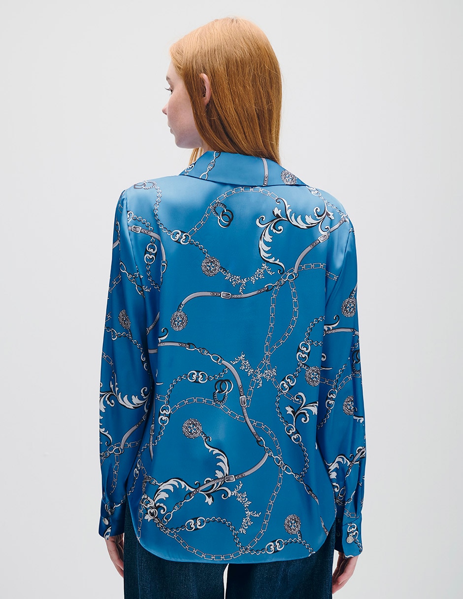 Blusa camisera Azur manga larga para mujer 3
