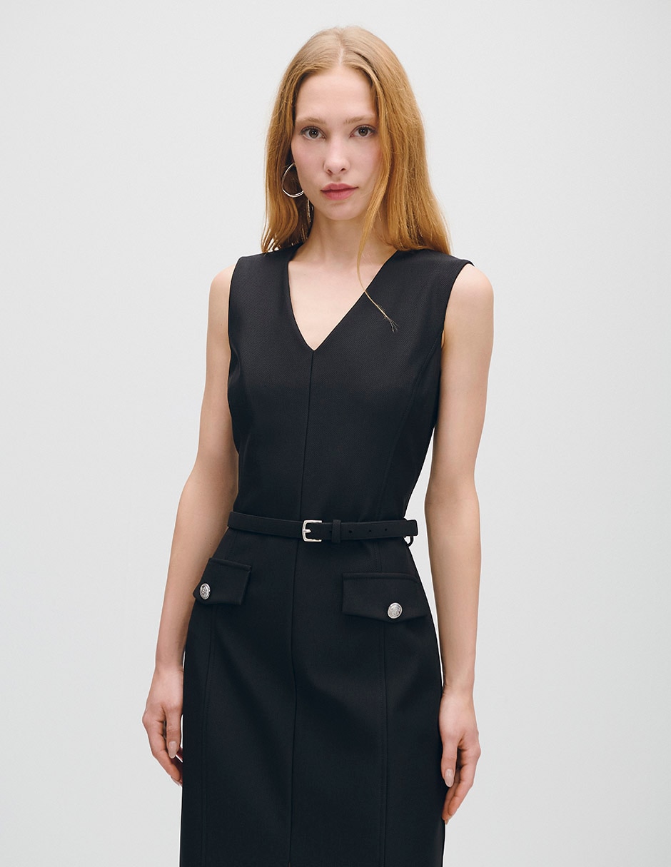 Vestido midi casual Azur para mujer 2