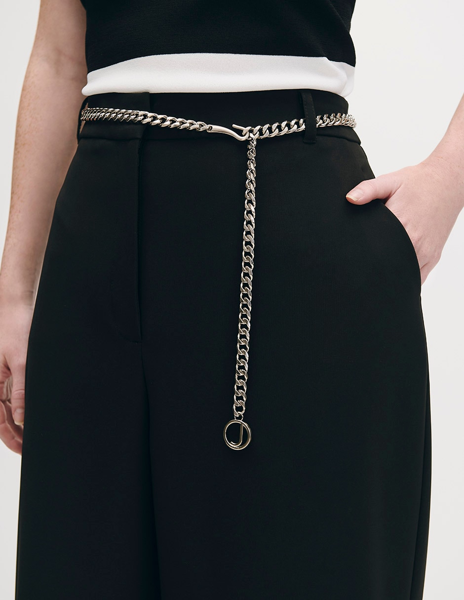 Pantalón relaxed palazzo para mujer 4