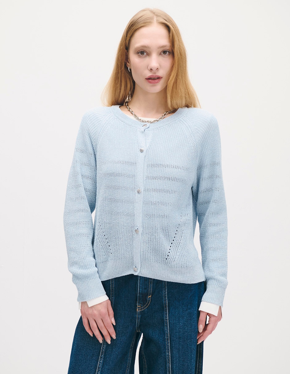 Suéter cuello redondo para mujer