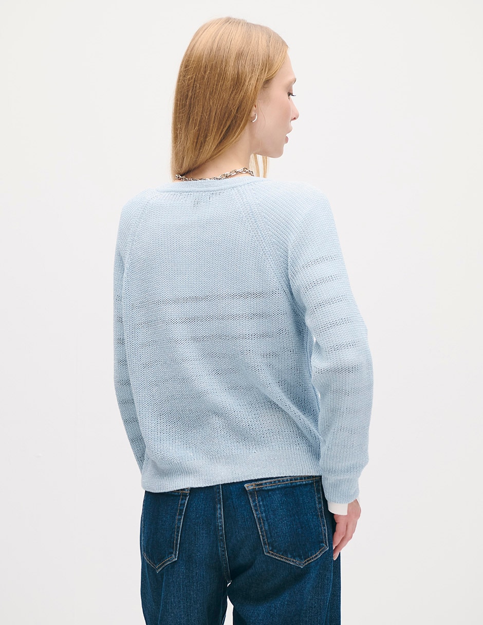 Suéter cuello redondo para mujer 2