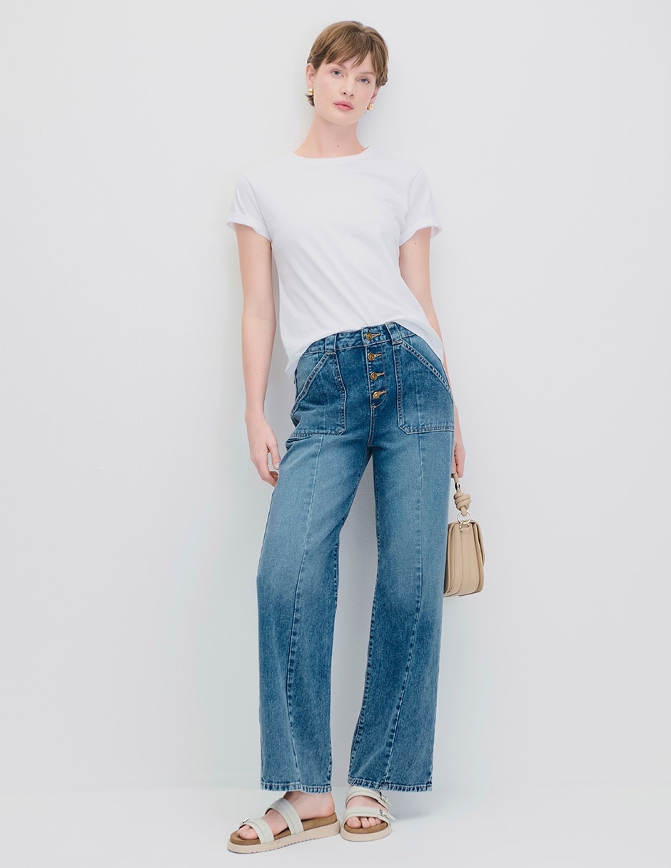 Jeans wide leg para mujer 2