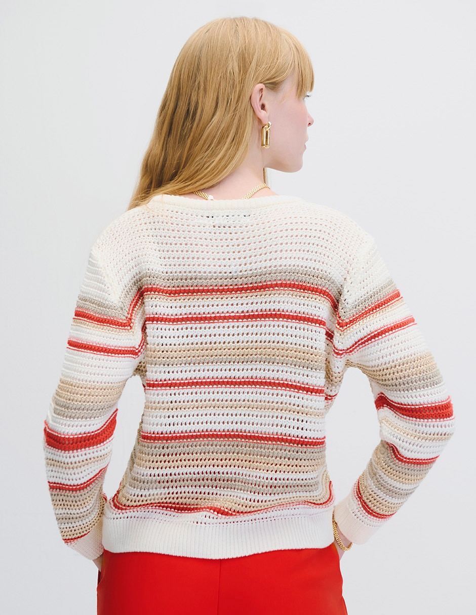 Suéter cuello V para mujer 3