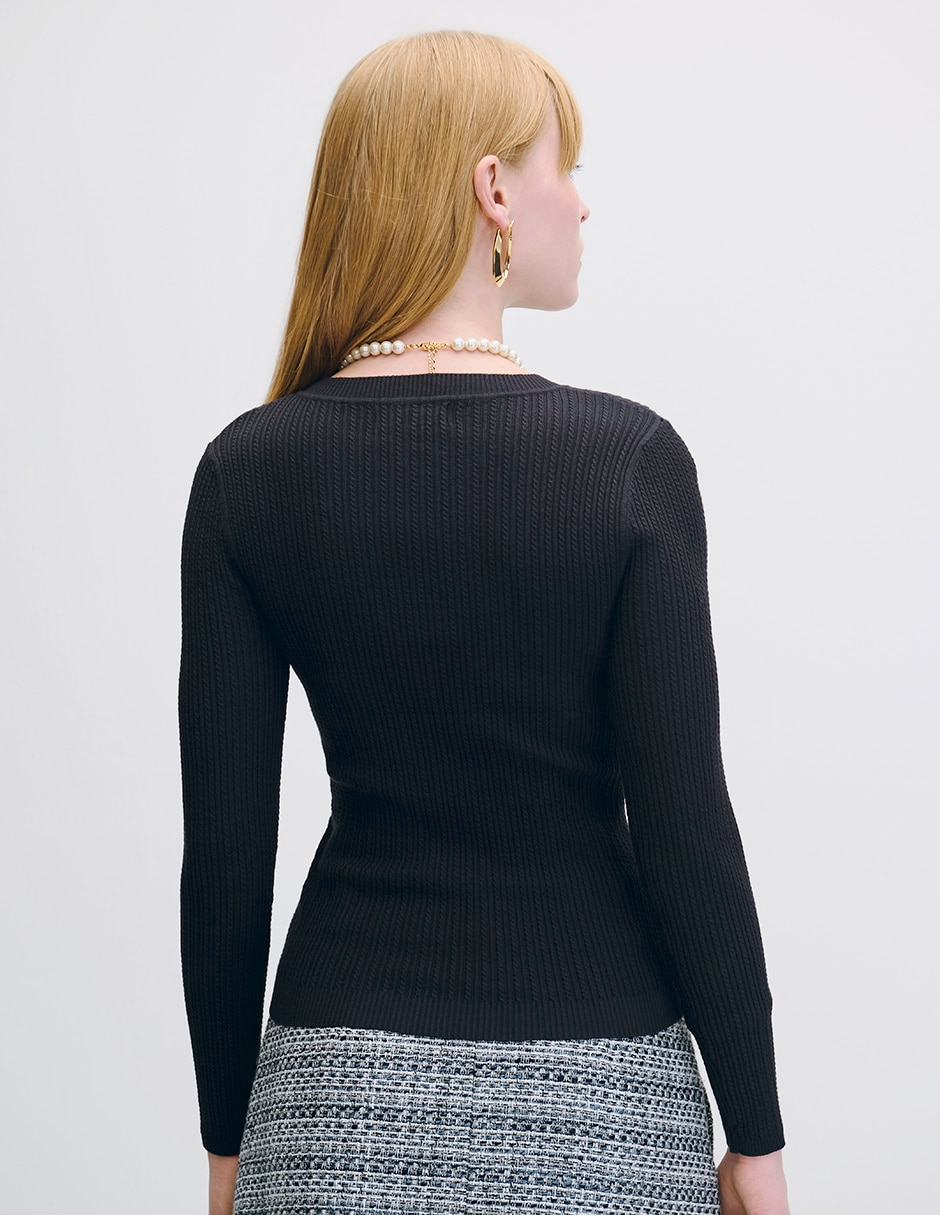 Suéter cuello redondo para mujer 3