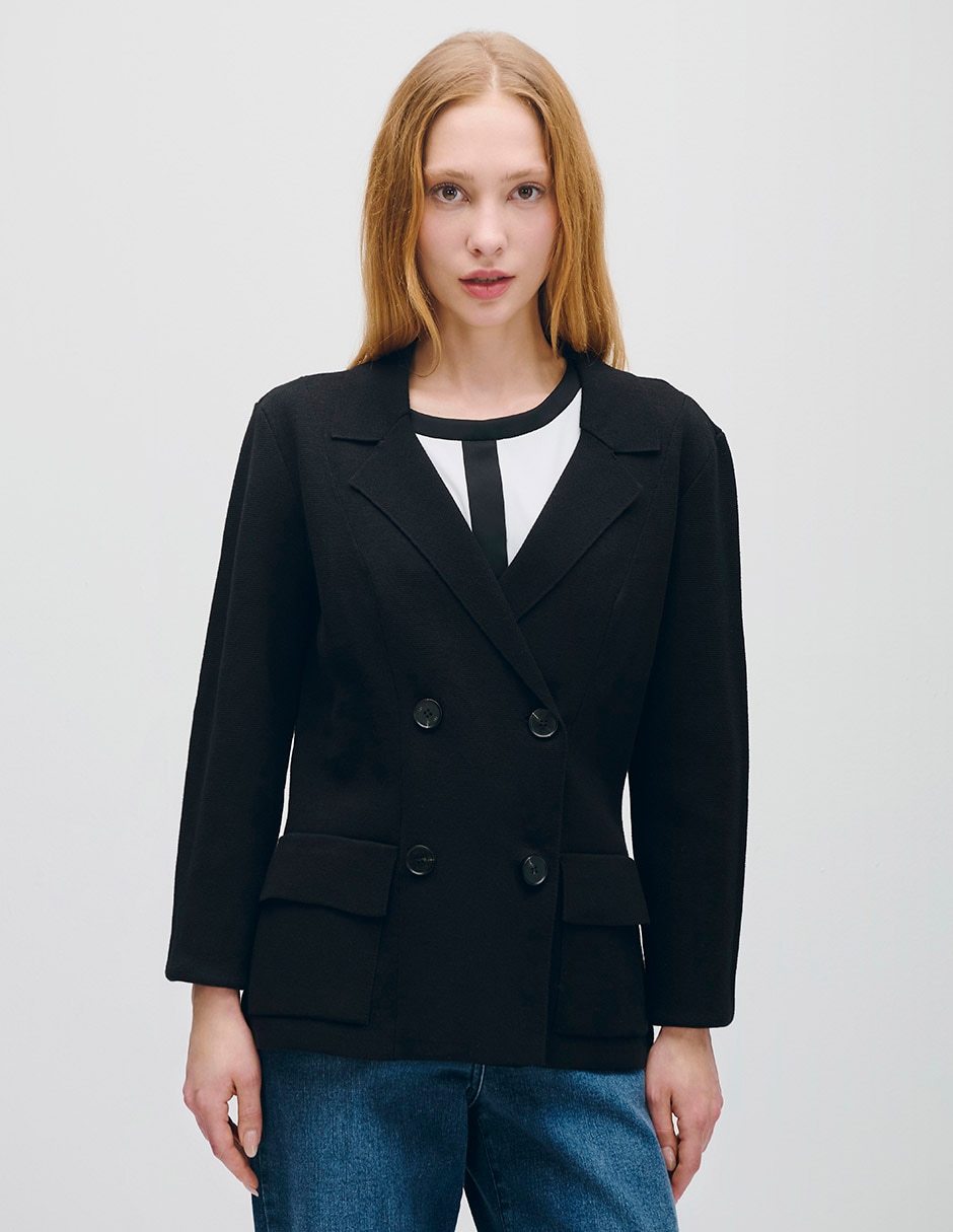 Suéter cuello solapa para mujer