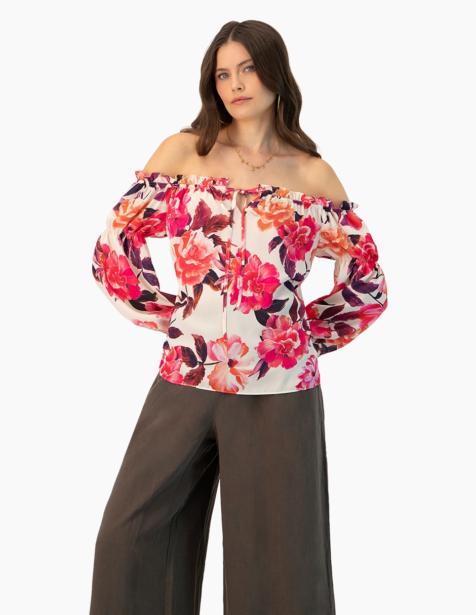 Blusa manga larga para mujer
