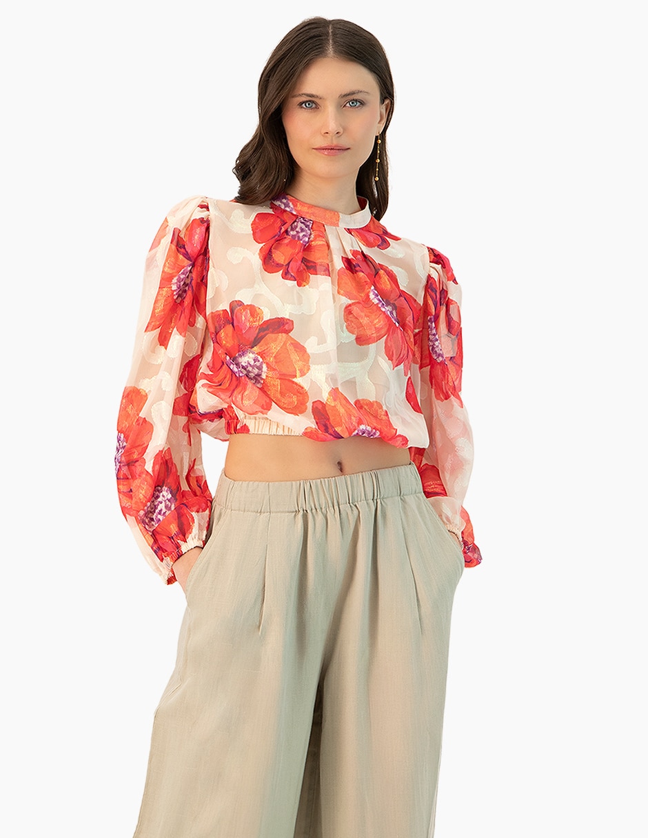 Blusa manga larga para mujer