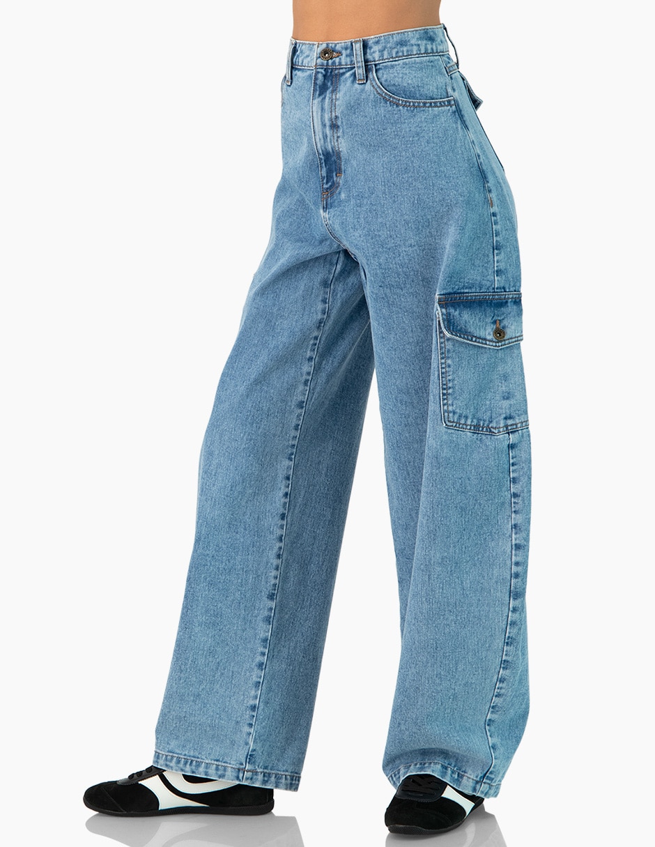 Jeans cargo slim para mujer 3