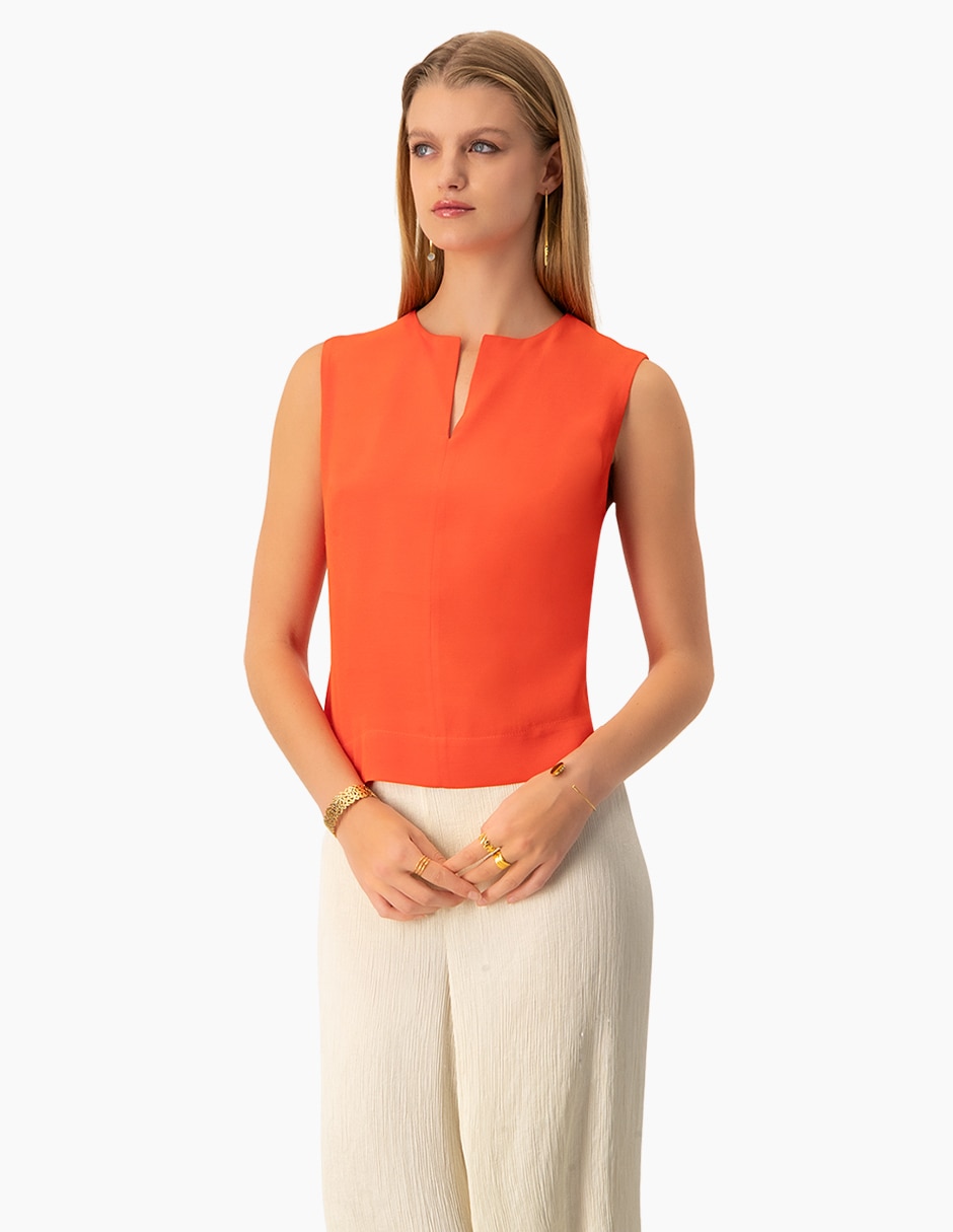 Blusa sin manga para mujer