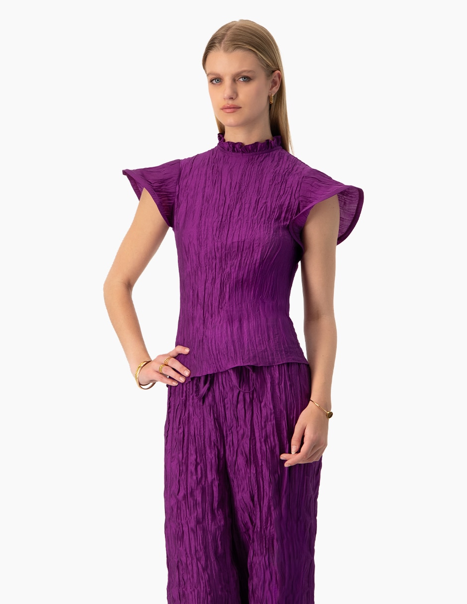 Blusa manga corta para mujer