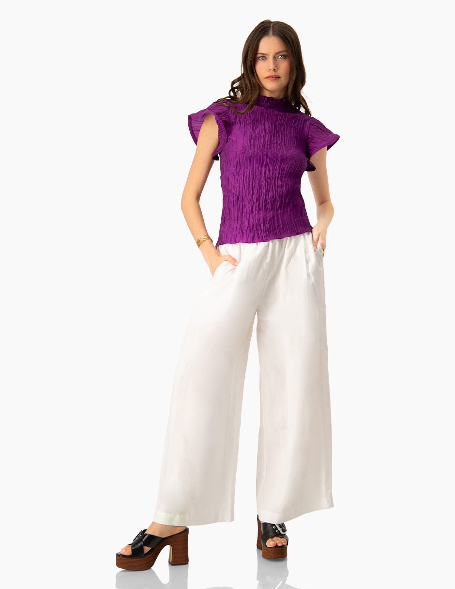 Blusa manga corta para mujer 5